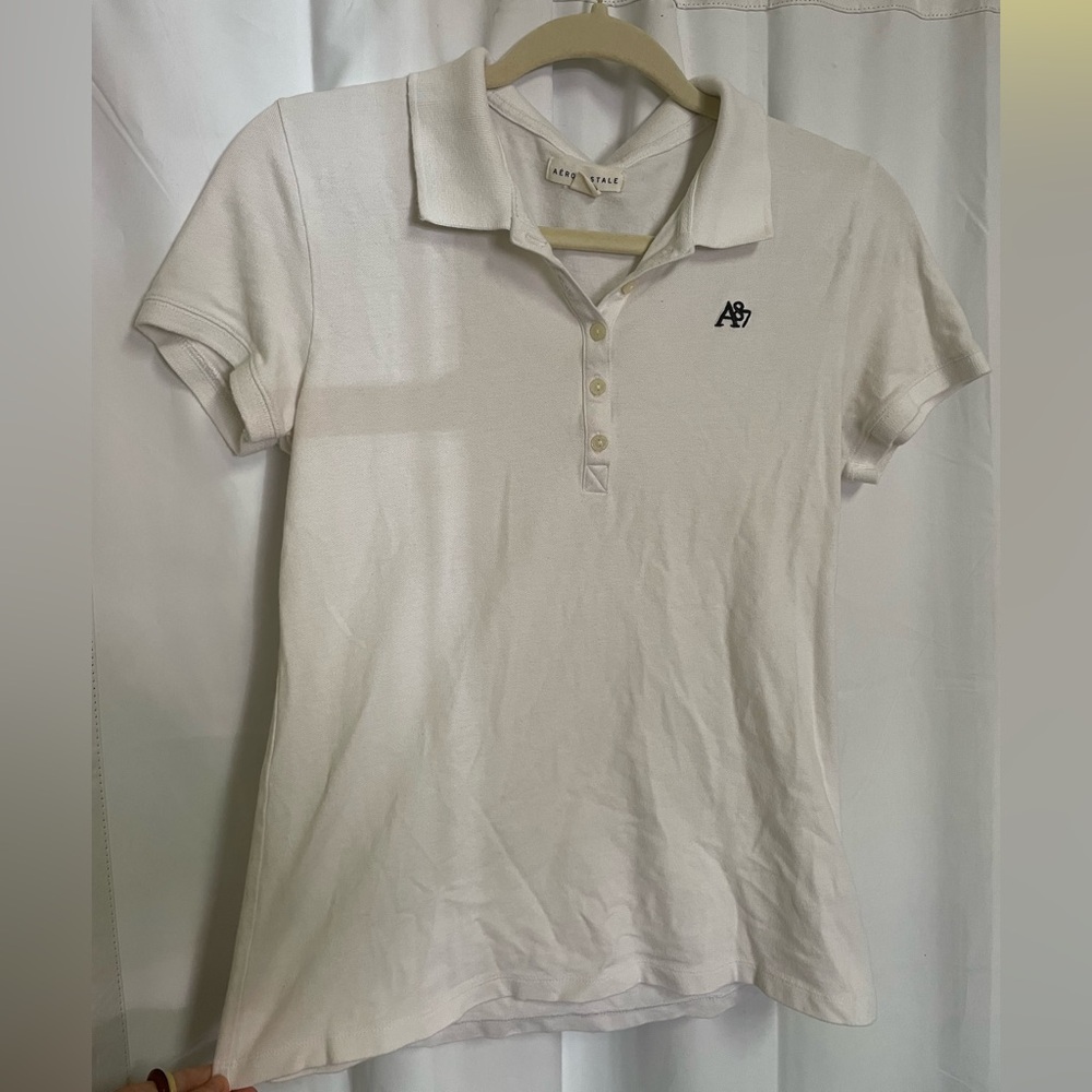 Aéropostale A87 piqué polo with collar and buttons - Picture 2 of 4